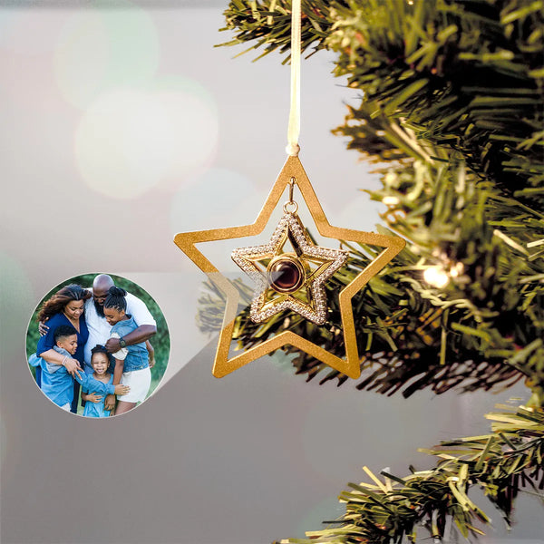 Personalized Star Photo Ornament for Christmas Gifts