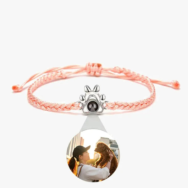 Custom Photo Projection Woven Paw Bracelet