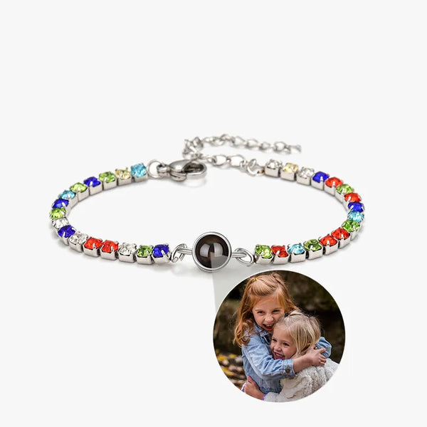 Custom Zirconia Diamonds Picture Projection Bracelet