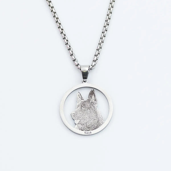 Personalized Pet Face Halo Necklace