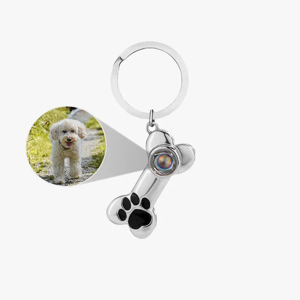 Personalized Bone Photo Projection Keychain