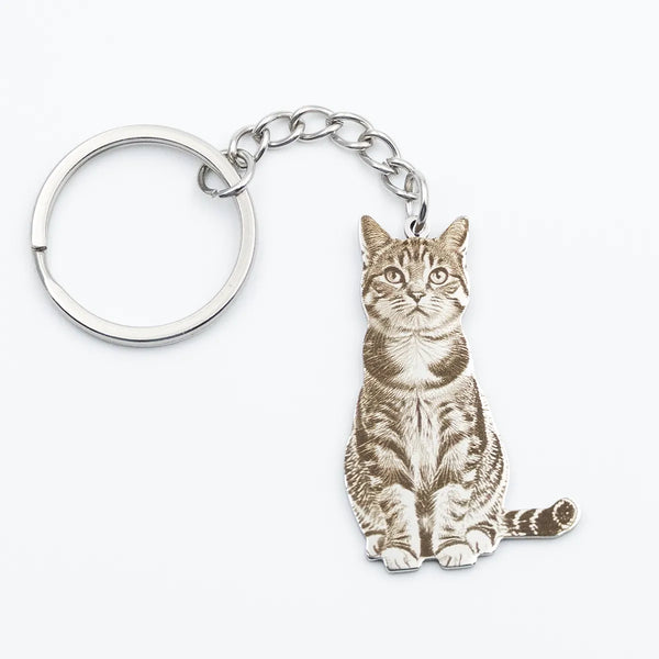 Personalized Pet Cutout Keychain